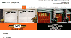 Desktop Screenshot of mccluredoor.com