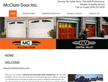 Tablet Screenshot of mccluredoor.com